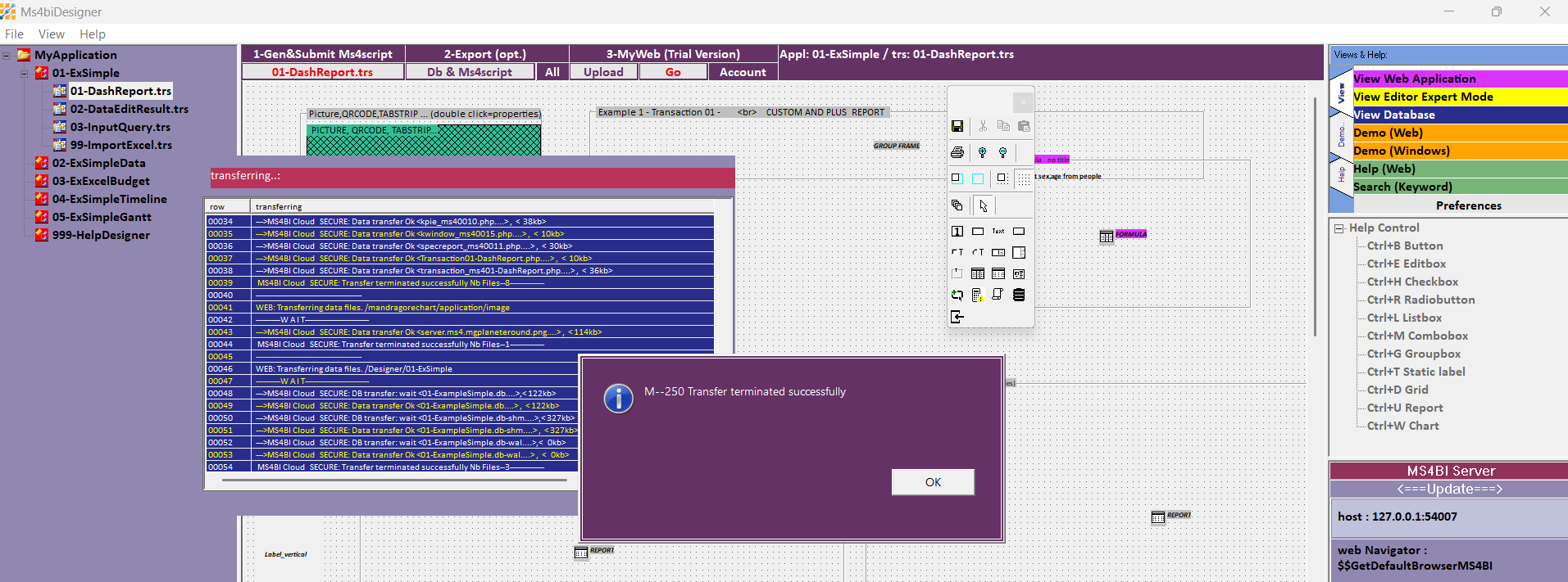 MS4BIDesigner cloud Account